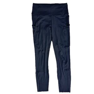 Lululemon Swift Speed HR Tight Black Current Reflective Ankle Pocket 25” Size 6